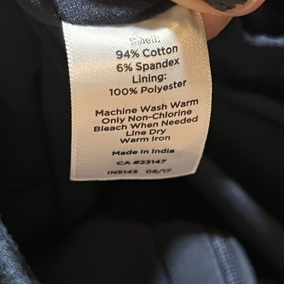 Talbots Navy Nautical Skirt Gold Buttons Split - Picture 7 of 7